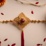 indian festival dussehra. showing golden jasmine garland and flo